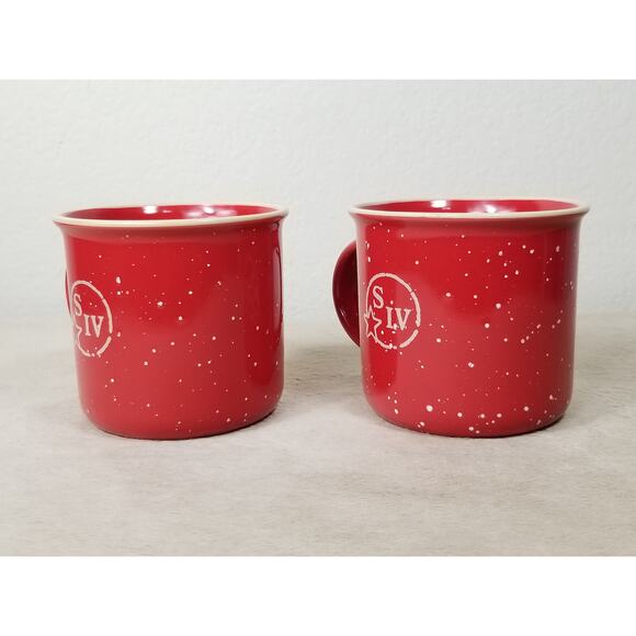 Maker's Mark Bourbon Whiskey Mug Coffee Teacup 10oz Red Ceramic SIV Logo x2 - Picture 5 of 14